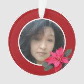 Single Poinsettia Design Ornament (Vorderseite)