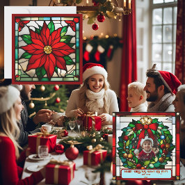 Single Poinsettias Imitate Hartglas