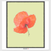 Single Poppy Anzug Sticker (Blatt)