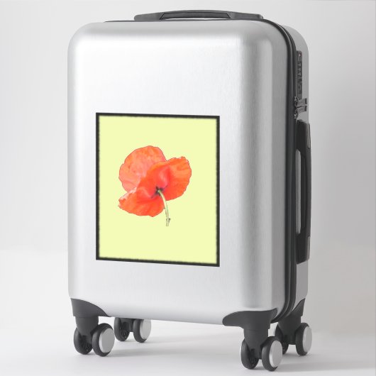 Single Poppy Anzug Sticker (Koffer)