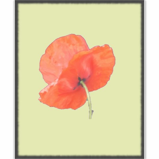 Single Poppy Anzug Sticker (Vorderseite)