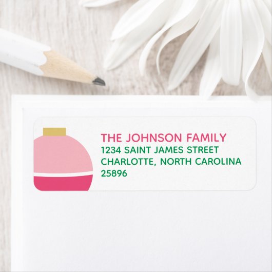 Single Preppy Ornament Rücksendeadresse (Insitu)