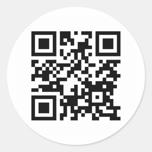 Single Property Website QR CODE-Aufkleber Runder Aufkleber (Vorderseite)