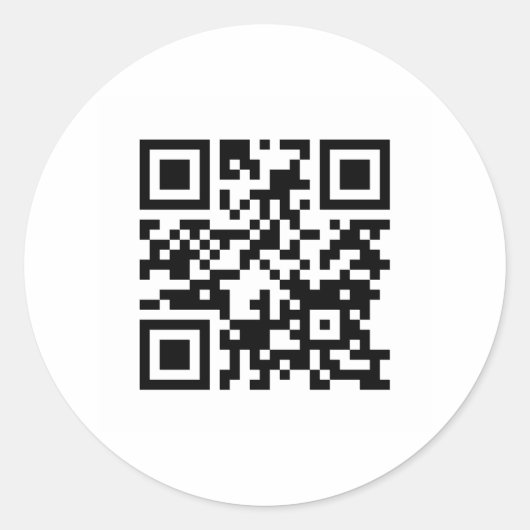 Single Property Website QR CODE Runder Aufkleber (Vorderseite)