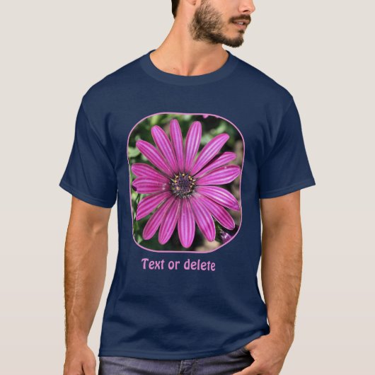 Single Purple African Daisy Flower Personalized T-Shirt (Vorderseite)