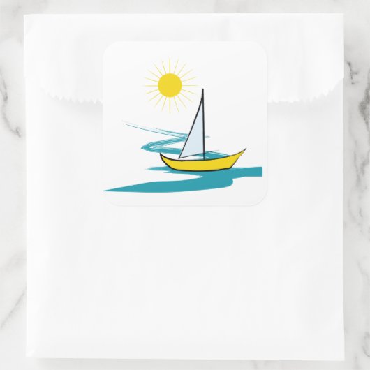 Single Quadratischer Aufkleber (Tasche)