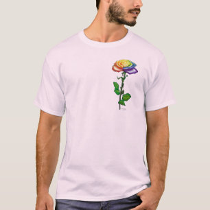 Single Rainbow Rose Polo Shirt
