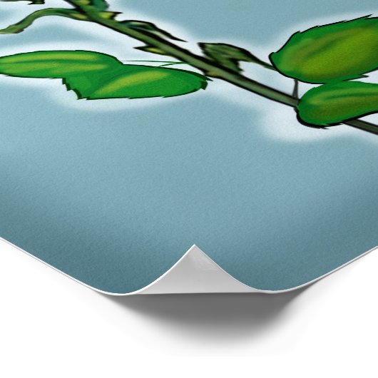 Single Rainbow Rose Poster (Ecke)