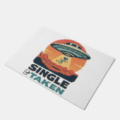Single Raumschiff Entführung Alien Valentine Fußmatte (Schrägansicht)