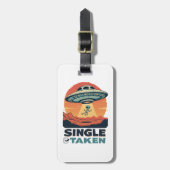 Single Raumschiff Entführung Alien Valentine Gepäckanhänger (Vorderseite vertikal)