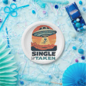 Single Raumschiff Entführung Alien Valentine Pappteller (Party)