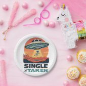 Single Raumschiff Entführung Alien Valentine Pappteller (Party)