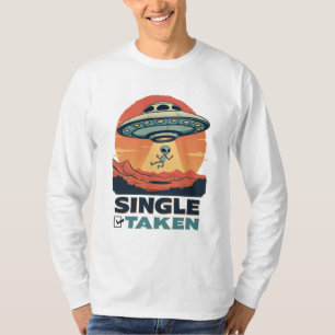 Single Raumschiff Entführung Alien Valentine T-Shirt
