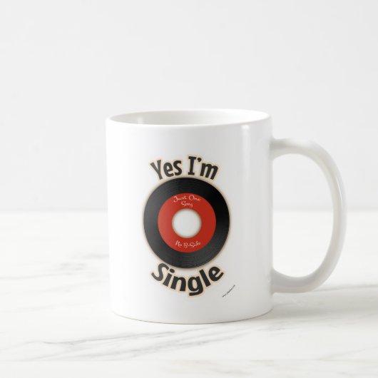 Single Record Kokett Retro Music Cartoon Slogan Kaffeetasse (Rechts)