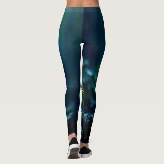 Single Red Bloom Focus Design Leggings (Rückseite)