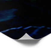 Single Red Bloom Focus Design Poster (Ecke)