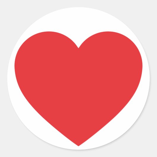 Single Red Heart Stickers (Vorderseite)