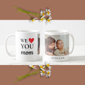 Single Red Heart Wir Liebe Sie Mama Foto Kaffeetasse