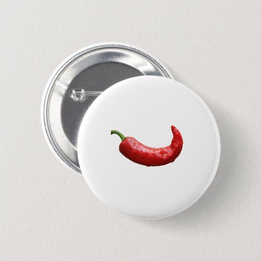 Single Red Hot Chili Pepper Button (Vorne & Hinten)