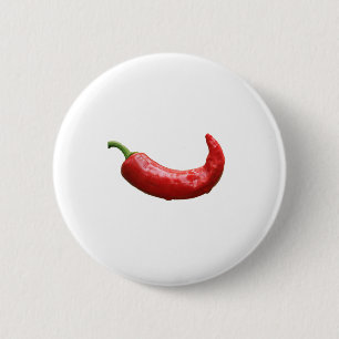 Single Red Hot Chili Pepper Button