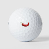 Single Red Hot Chili Pepper Golfball (Vorderseite)