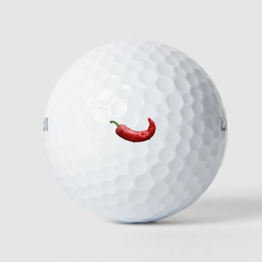 Single Red Hot Chili Pepper Golfball (Vorderseite)