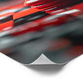 Single Red King Schach Piece Poster (Ecke)