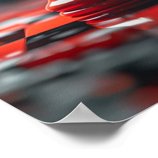 Single Red King Schach Piece Poster (Ecke)