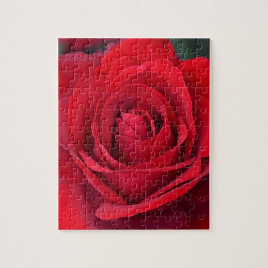 Single Red Rose in full Bloom Puzzle (Vertikal)