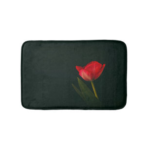 Single Red Tulip Badematte