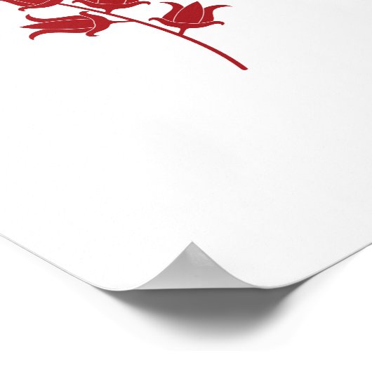 Single Red Tulip Poster (Ecke)