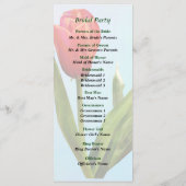 Single Red Tulip Wedding Program Programm (Rückseite)