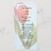 Single Red Tulip Wedding Program Programm (Vorne/Hinten)