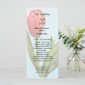 Single Red Tulip Wedding Program Programm (Stehend Vorderseite)