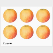 Single reifer Apfel Runder Aufkleber (Blatt)