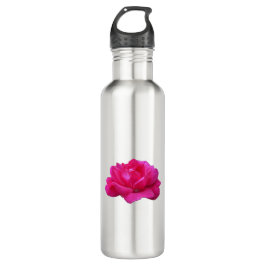 Single Rosa Blume Edelstahlflasche