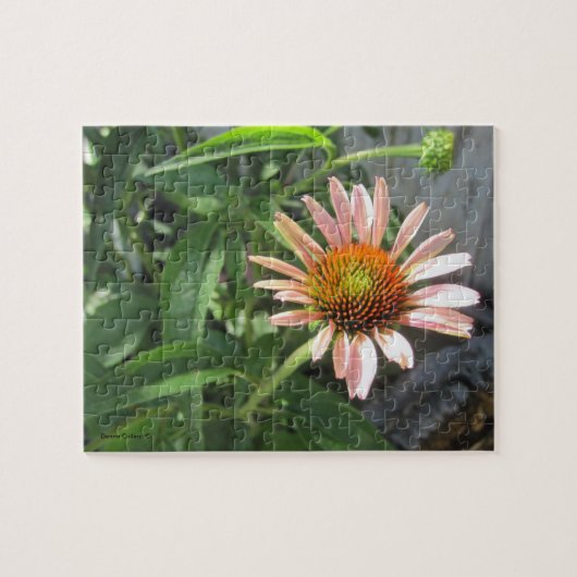 Single Rosa Blume im Gartenpuzzle Puzzle (Horizontal)