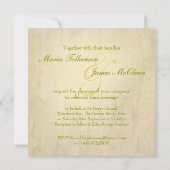 Single Rosa Bud Hochzeitsplatz Einladung (Rückseite)