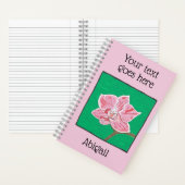 Single Rosa Orchid, Ihr Titel und Name Notizblock (Innen)