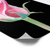 Single Rosa Premium Leinwand Poster (12x18) (Ecke)