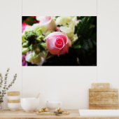 Single Rosa Rosa Fotografie Poster (Küche)