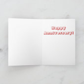 Single Rosa-Rose-Jubiläumskarte Karte (Innenseite)