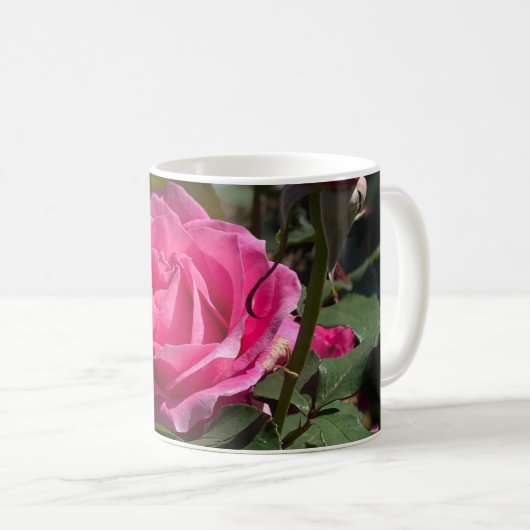 Single Rosa Rose Kaffeetasse (VorderseiteRechts)