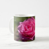 Single Rosa Rose Kaffeetasse (Vorderseite Links)