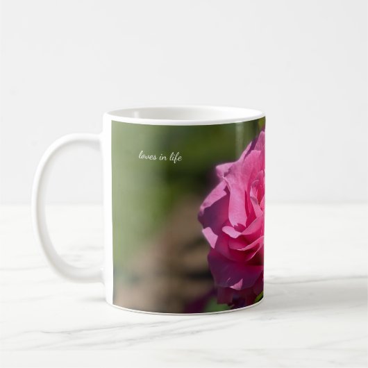 Single Rosa Rose Kaffeetasse (Links)