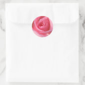 Single Rosa Rose Runder Aufkleber (Tasche)