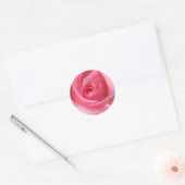 Single Rosa Rose Runder Aufkleber (Umschlag)