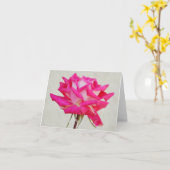 Single Rosa Rose von Gertie's Garden Note Card Karte (Gelbe Blume)