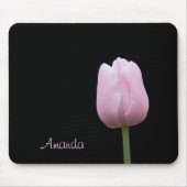 Single-rosa Tulpe-Knospe Mousepad (Vorne)