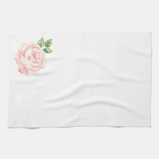 Single Rosa Vintage Rose Handtuch (Horizontal)